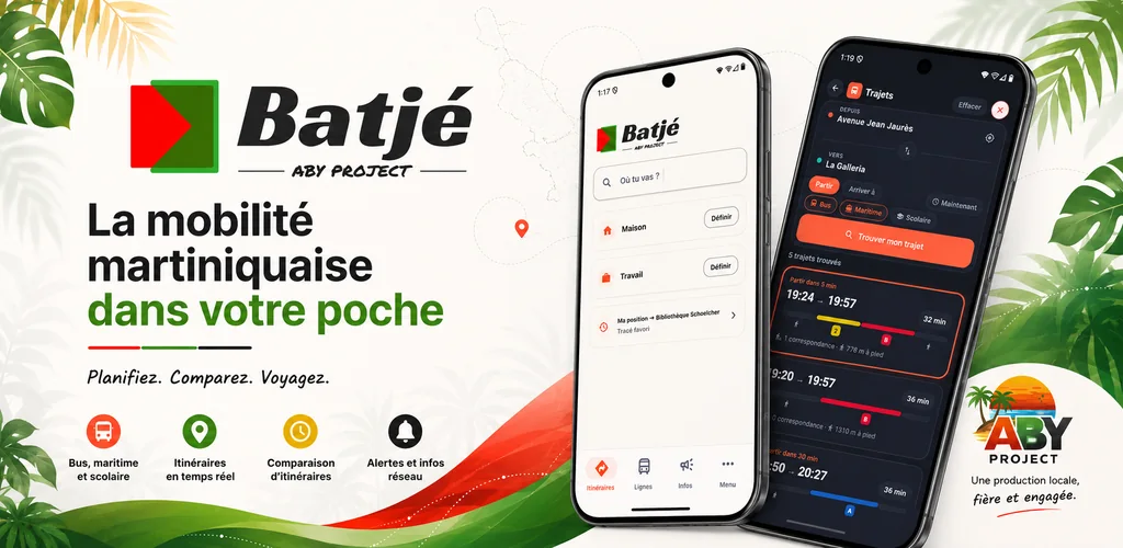 Batjé, la mobilité martiniquaise dans votre poche